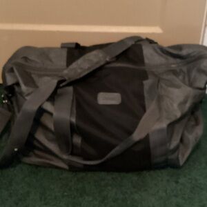 Black and Gray Zumba duffle bag